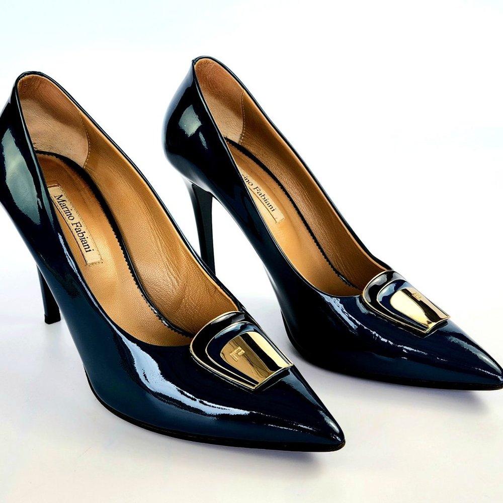 Marino Fabiani - Teal Color Pumps - Made in Italy - Size 40